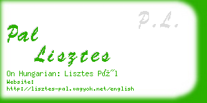 pal lisztes business card